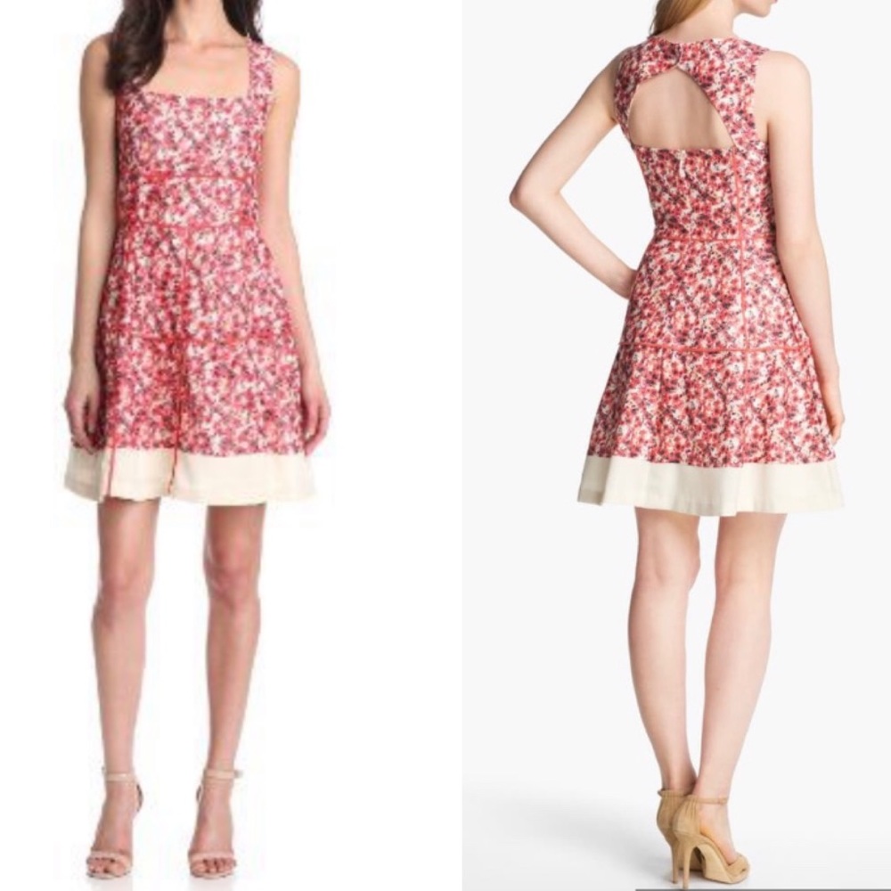 Anthro's McGinn Sissy floral fit and flare dress